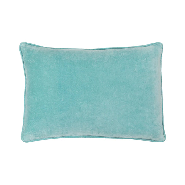 Sky Blue Velvet Lumbar Pillow